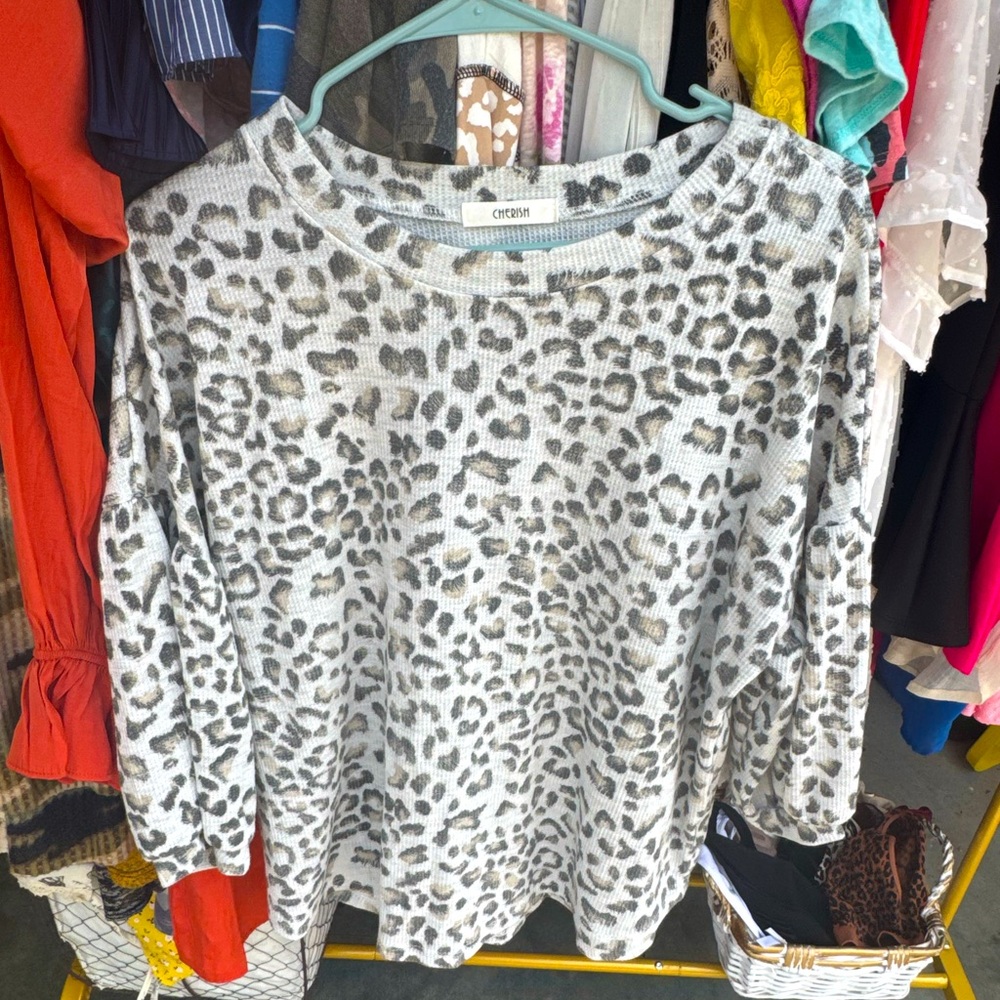 Cheetah waffle knit